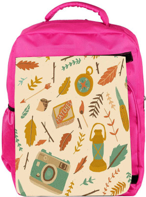 

Snoogg Eco Friendly Canvas Traveller Pattern Backpack Rucksack School Travel Unisex Casual Canvas Bag Bookbag Satchel 5 L Backpack(Pink)