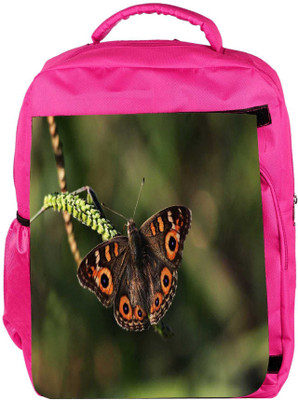 

Snoogg Eco Friendly Canvas Brown Butterfly Designer Backpack Rucksack School Travel Unisex Casual Canvas Bag Bookbag Satchel 5 L Backpack(Pink)