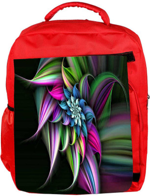 

Snoogg Eco Friendly Canvas Abstract Floral Design Designer Backpack Rucksack School Travel Unisex Casual Canvas Bag Bookbag Satchel 5 L Laptop Backpack(Red)