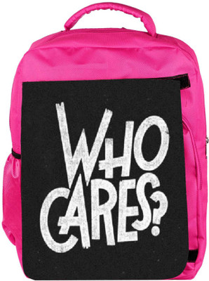 

Snoogg Eco Friendly Canvas Who Cares Backpack Rucksack School Travel Unisex Casual Canvas Bag Bookbag Satchel 5 L Backpack(Pink)