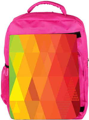 

Snoogg Eco Friendly Canvas Rhombuses 25600 2927 Backpack Rucksack School Travel Unisex Casual Canvas Bag Bookbag Satchel 5 L Backpack(Pink)
