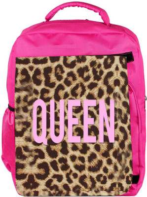 

Snoogg Eco Friendly Canvas Queen Leopard Print Backpack Rucksack School Travel Unisex Casual Canvas Bag Bookbag Satchel 5 L Backpack(Pink)