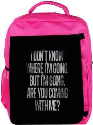 

Snoogg Eco Friendly Canvas Are You Coming  Backpack Rucksack School Travel Unisex Casual Canvas Bag Bookbag Satchel 5 L Backpack(Pink)
