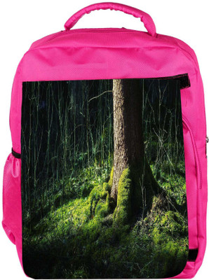 

Snoogg Eco Friendly Canvas Huge Tree Designer Backpack Rucksack School Travel Unisex Casual Canvas Bag Bookbag Satchel 5 L Backpack(Pink)