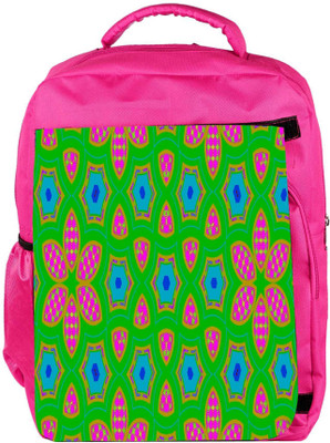 

Snoogg Eco Friendly Canvas Geometrical Pattern Designer Backpack Rucksack School Travel Unisex Casual Canvas Bag Bookbag Satchel 5 L Backpack(Pink)