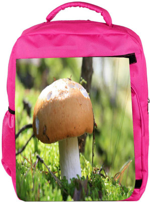 

Snoogg Eco Friendly Canvas Yummy Mushroom Designer Backpack Rucksack School Travel Unisex Casual Canvas Bag Bookbag Satchel 5 L Backpack(Pink)