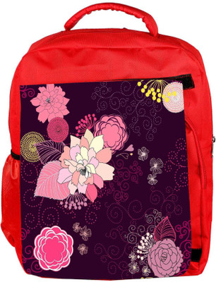 

Snoogg Eco Friendly Canvas Vector Flower Seamless Pattern Backpack Rucksack School Travel Unisex Casual Canvas Bag Bookbag Satchel 5 L Laptop Backpack(Red)