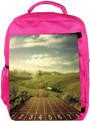 

Snoogg Eco Friendly Canvas Integers Designer Backpack Rucksack School Travel Unisex Casual Canvas Bag Bookbag Satchel 5 L Backpack(Pink)