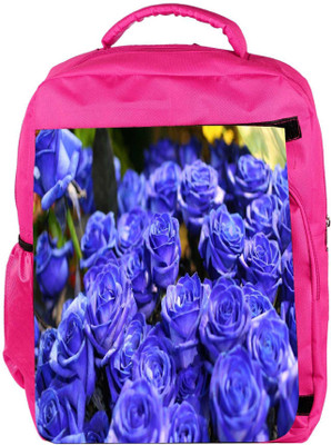 

Snoogg Eco Friendly Canvas Purple Roses Designer Backpack Rucksack School Travel Unisex Casual Canvas Bag Bookbag Satchel 5 L Backpack(Pink)
