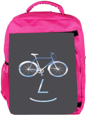 

Snoogg Eco Friendly Canvas Public Bike Poster 2923 Backpack Rucksack School Travel Unisex Casual Canvas Bag Bookbag Satchel 5 L Backpack(Pink)