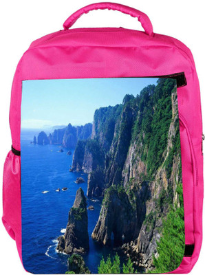 

Snoogg Eco Friendly Canvas Malayaisa Mountains Designer Backpack Rucksack School Travel Unisex Casual Canvas Bag Bookbag Satchel 5 L Backpack(Pink)