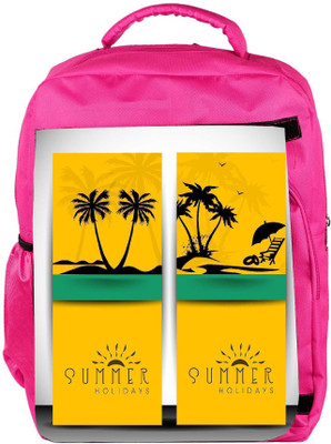 

Snoogg Eco Friendly Canvas Abstract Summer Background Backpack Rucksack School Travel Unisex Casual Canvas Bag Bookbag Satchel 5 L Backpack(Pink)