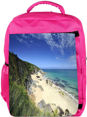 

Snoogg Eco Friendly Canvas Beach Sand Designer Backpack Rucksack School Travel Unisex Casual Canvas Bag Bookbag Satchel 5 L Backpack(Pink)