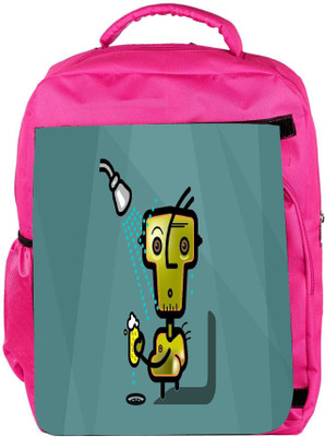 

Snoogg Eco Friendly Canvas Shower Designer Backpack Rucksack School Travel Unisex Casual Canvas Bag Bookbag Satchel 5 L Backpack(Pink)