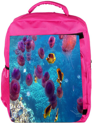 

Snoogg Eco Friendly Canvas Colorful Mammals Designer Backpack Rucksack School Travel Unisex Casual Canvas Bag Bookbag Satchel 5 L Backpack(Pink)