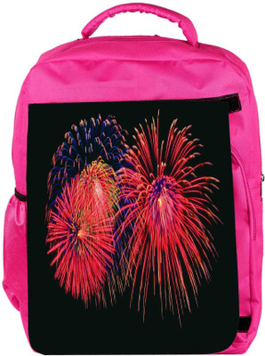 

Snoogg Eco Friendly Canvas Rocket Firecrackers Designer Backpack Rucksack School Travel Unisex Casual Canvas Bag Bookbag Satchel 5 L Backpack(Pink)