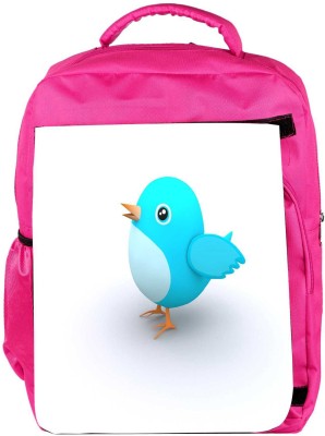 

Snoogg Eco Friendly Canvas Blue Bird Backpack Rucksack School Travel Unisex Casual Canvas Bag Bookbag Satchel 5 L Backpack(Pink)