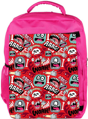 

Snoogg Eco Friendly Canvas Woah Aaah Backpack Rucksack School Travel Unisex Casual Canvas Bag Bookbag Satchel 5 L Backpack(Pink)