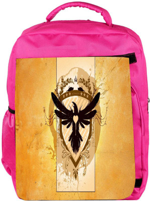 

Snoogg Eco Friendly Canvas Coat Of Arms With The Bird Designer Backpack Rucksack School Travel Unisex Casual Canvas Bag Bookbag Satchel 5 L Backpack(Pink)
