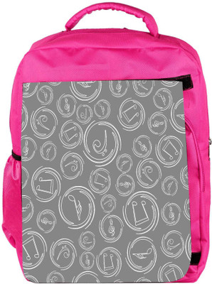 

Snoogg Eco Friendly Canvas Grey Music Designer Backpack Rucksack School Travel Unisex Casual Canvas Bag Bookbag Satchel 5 L Backpack(Pink)