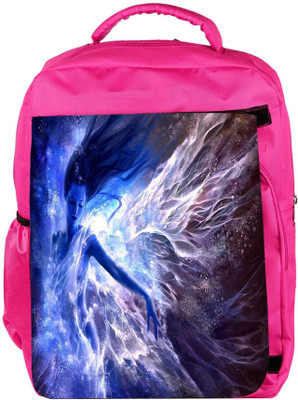 

Snoogg Eco Friendly Canvas Blue Fairy Fantasy Designer Backpack Rucksack School Travel Unisex Casual Canvas Bag Bookbag Satchel 5 L Backpack(Pink)