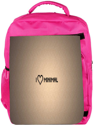 

Snoogg Eco Friendly Canvas I Love Minimal Designer Backpack Rucksack School Travel Unisex Casual Canvas Bag Bookbag Satchel 5 L Backpack(Pink)
