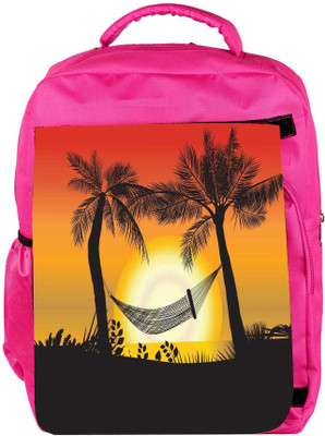 

Snoogg Eco Friendly Canvas Summer Illustration Backpack Rucksack School Travel Unisex Casual Canvas Bag Bookbag Satchel 5 L Backpack(Pink)
