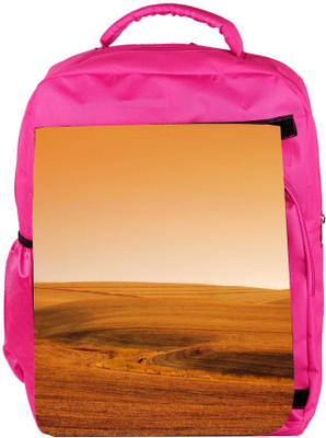 

Snoogg Eco Friendly Canvas Desert Background Backpack Rucksack School Travel Unisex Casual Canvas Bag Bookbag Satchel 5 L Backpack(Pink)