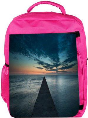 

Snoogg Eco Friendly Canvas Concrete Pier Designer Backpack Rucksack School Travel Unisex Casual Canvas Bag Bookbag Satchel 5 L Backpack(Pink)