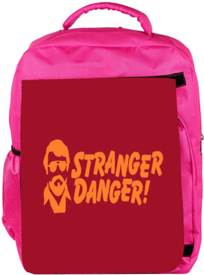 

Snoogg Eco Friendly Canvas Stranger Danger 2909 Backpack Rucksack School Travel Unisex Casual Canvas Bag Bookbag Satchel 5 L Backpack(Pink)