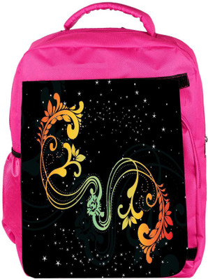 

Snoogg Eco Friendly Canvas Creative Artwork With Shiny Background Backpack Rucksack School Travel Unisex Casual Canvas Bag Bookbag Satchel 5 L Backpack(Pink)