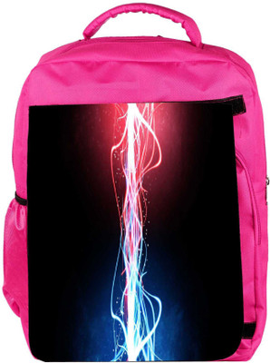 

Snoogg Eco Friendly Canvas Neon Multicolor Rays Designer Backpack Rucksack School Travel Unisex Casual Canvas Bag Bookbag Satchel 5 L Backpack(Pink)