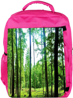 

Snoogg Eco Friendly Canvas Thin Branched Tree Designer Backpack Rucksack School Travel Unisex Casual Canvas Bag Bookbag Satchel 5 L Backpack(Pink)