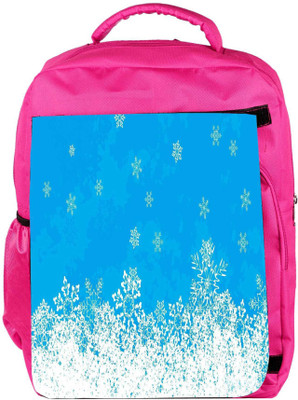 

Snoogg Eco Friendly Canvas White And Blue Abstract Designer Backpack Rucksack School Travel Unisex Casual Canvas Bag Bookbag Satchel 5 L Backpack(Pink)