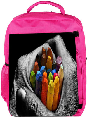 

Snoogg Eco Friendly Canvas Cool Mac Designer Backpack Rucksack School Travel Unisex Casual Canvas Bag Bookbag Satchel 5 L Backpack(Pink)