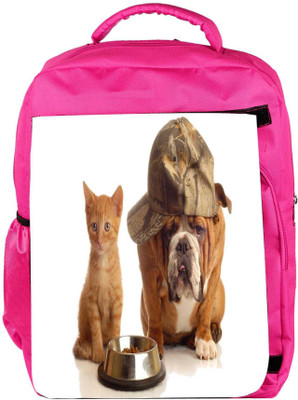 

Snoogg Eco Friendly Canvas Hungry For Food Designer Backpack Rucksack School Travel Unisex Casual Canvas Bag Bookbag Satchel 5 L Backpack(Pink)