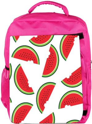 

Snoogg Eco Friendly Canvas Watermelon Designer Backpack Rucksack School Travel Unisex Casual Canvas Bag Bookbag Satchel 5 L Backpack(Pink)