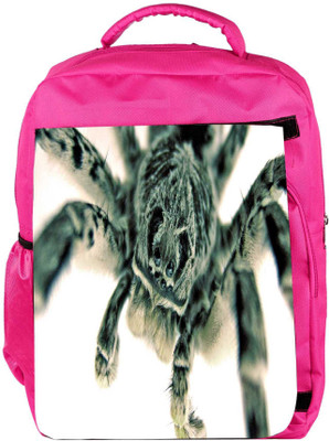 

Snoogg Eco Friendly Canvas Black Spider Designer Backpack Rucksack School Travel Unisex Casual Canvas Bag Bookbag Satchel 5 L Backpack(Pink)
