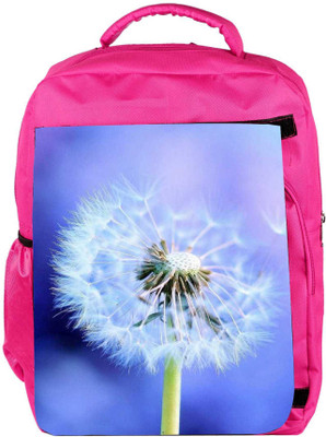 

Snoogg Eco Friendly Canvas White Dandelions Backpack Rucksack School Travel Unisex Casual Canvas Bag Bookbag Satchel 5 L Backpack(Pink)