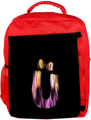 

Snoogg Eco Friendly Canvas Flaming 3D Letter Backpack Rucksack School Travel Unisex Casual Canvas Bag Bookbag Satchel 5 L Laptop Backpack(Red)