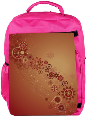 

Snoogg Eco Friendly Canvas Floral Background Backpack Rucksack School Travel Unisex Casual Canvas Bag Bookbag Satchel 5 L Backpack(Pink)