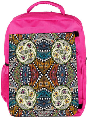 

Snoogg Eco Friendly Canvas Abstract Multicolor Design Designer Backpack Rucksack School Travel Unisex Casual Canvas Bag Bookbag Satchel 5 L Backpack(Pink)