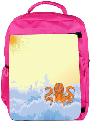 

Snoogg Eco Friendly Canvas Summer Illustrattion Backpack Rucksack School Travel Unisex Casual Canvas Bag Bookbag Satchel 5 L Backpack(Pink)
