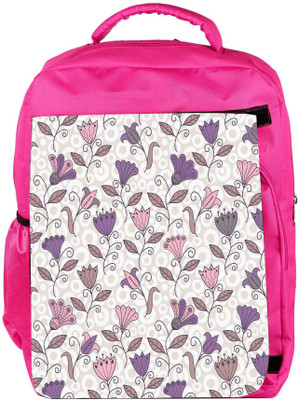 

Snoogg Eco Friendly Canvas Seamless Texture With Flowers And Butterflies Endless Floral Pattern Backpack Rucksack School Travel Unisex Casual Canvas Bag Bookbag Satchel 5 L Backpack(Pink)