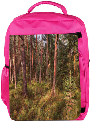 

Snoogg Eco Friendly Canvas Abstract Trees Designer Backpack Rucksack School Travel Unisex Casual Canvas Bag Bookbag Satchel 5 L Backpack(Pink)