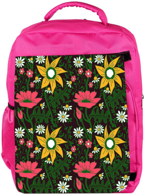 

Snoogg Eco Friendly Canvas Seamless Texture With Flowers And Butterflies Endless Floral Pattern Backpack Rucksack School Travel Unisex Casual Canvas Bag Bookbag Satchel 5 L Backpack(Pink)