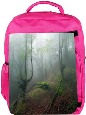 

Snoogg Eco Friendly Canvas Smkoed Dense Tree Designer Backpack Rucksack School Travel Unisex Casual Canvas Bag Bookbag Satchel 5 L Backpack(Pink)
