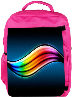 

Snoogg Eco Friendly Canvas Colorful Abstract Design Designer Backpack Rucksack School Travel Unisex Casual Canvas Bag Bookbag Satchel 5 L Backpack(Pink)