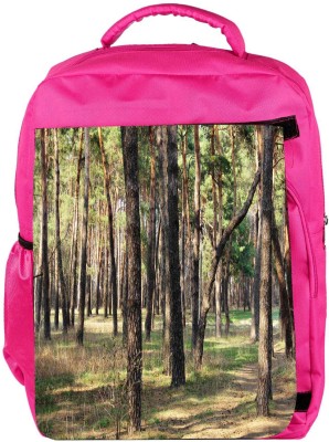 

Snoogg Eco Friendly Canvas Summer Forest Designer Backpack Rucksack School Travel Unisex Casual Canvas Bag Bookbag Satchel 5 L Backpack(Pink)