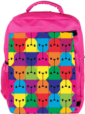 

Snoogg Eco Friendly Canvas Colorful Faces Designer Backpack Rucksack School Travel Unisex Casual Canvas Bag Bookbag Satchel 5 L Backpack(Pink)